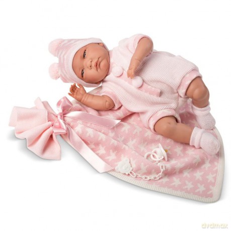 Lalka Lala z różowym kocykiem 40 cm