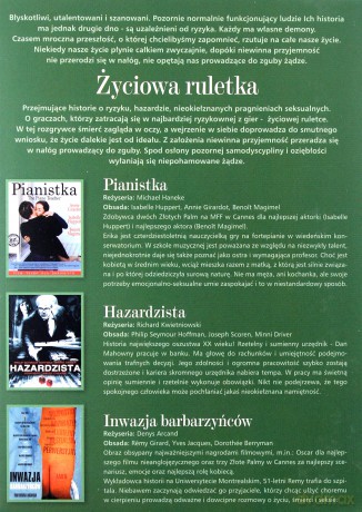 Życiowa ruletka: Pianistka / Hazardzista / Inwazja barbarzyńców [BOX] [3DVD]
