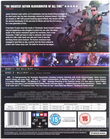 Terminator 2: Judgment Day [Blu-Ray 3D]+[Blu-Ray]