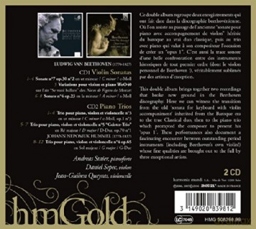 Beethoven: Violin Sonatas Staier Sepec Queyras (digipack) [2CD]