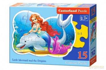 CASTOR 15 el. Mała Syrenka z delfinem [PUZZLE]