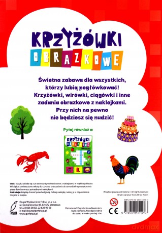 Krzyżówki obrazkowe z naklejkami [KSIĄŻKA]