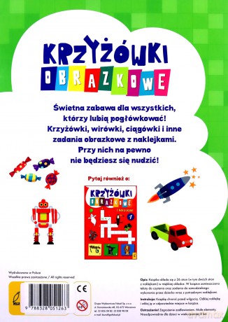 Krzyżówki obrazkowe z naklejkami [KSIĄŻKA]