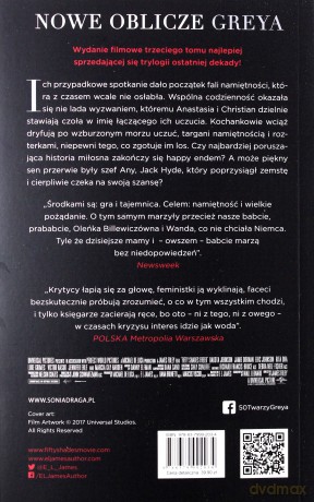 Nowe oblicze greya okładka filmowa - E L James [KSIĄŻKA]