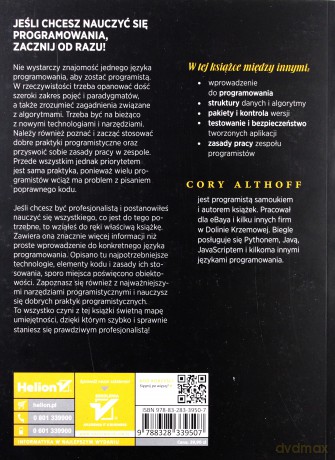 Programista samouk. Profesjonalny przewodnik do samodzielnej nauki kodowania - Cory Althoff [KSIĄŻKA]