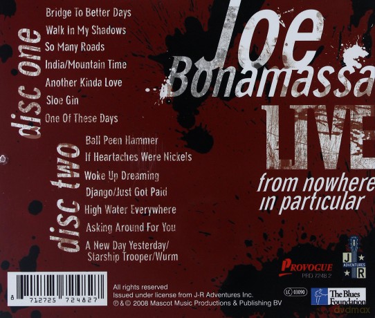 Joe Bonamassa: Live From Nowhere... [2CD]