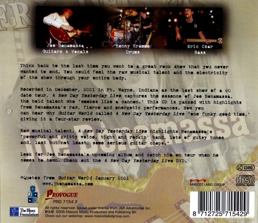 Joe Bonamassa: New Day Yesterday Live [CD]