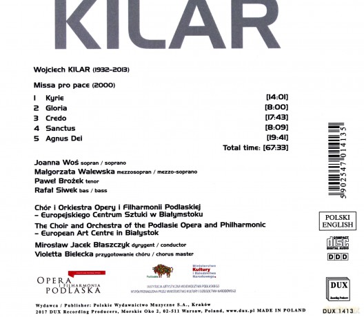 Wojciech Kilar: Missa Pro Pace [CD]