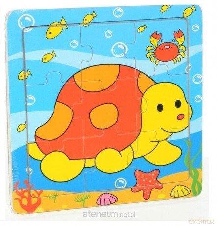 CASTOR Puzzle drewniane małe Żółw [PUZZLE]