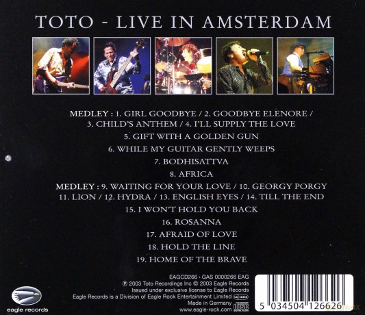 Toto: Live in Amsterdam [CD]