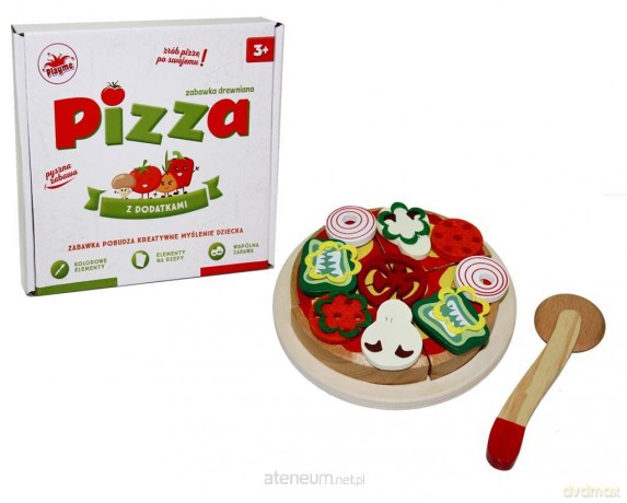 Drewniana pizza na rzepy