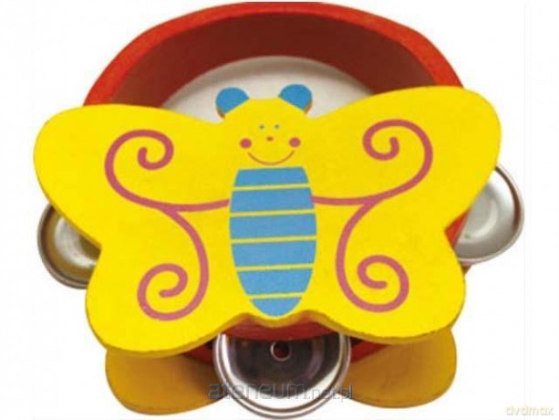 Drewniane tamburyno Motyl
