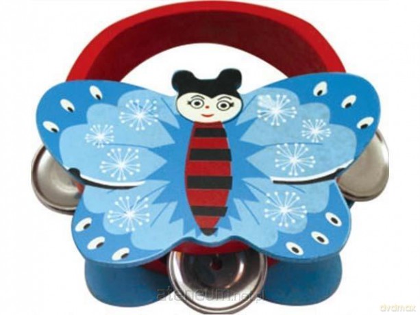 Drewniane tamburyno Motyl