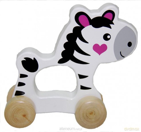 Drewniane zwierzątko do pchania Zebra