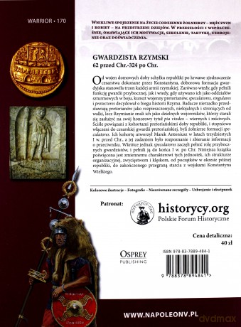 Gwardzista rzymski 62 przed Chrystusem - 324 po Chrystusie - Ross Cowan [KSIĄŻKA]
