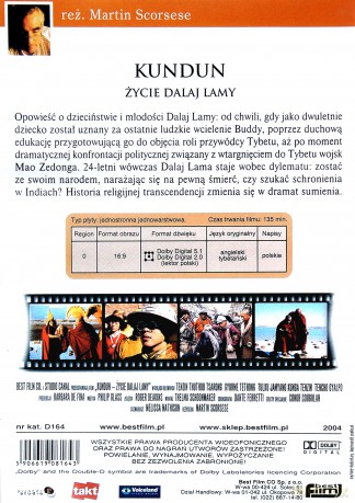 Kundun - życie Dalaj Lamy [DVD]