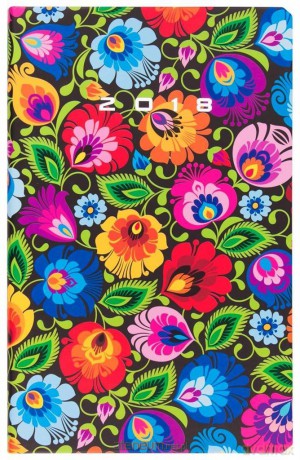 Kalendarz A5 2018 łowicki czarny [KALENDARZ]