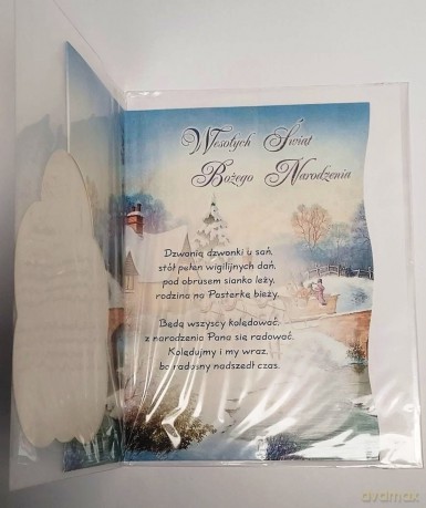 Karnet Boże Narodzenie A5 duży + koperta mix