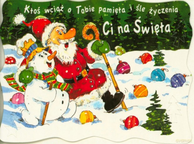 Kartka mała brokat wycinana wzory świeckie mix