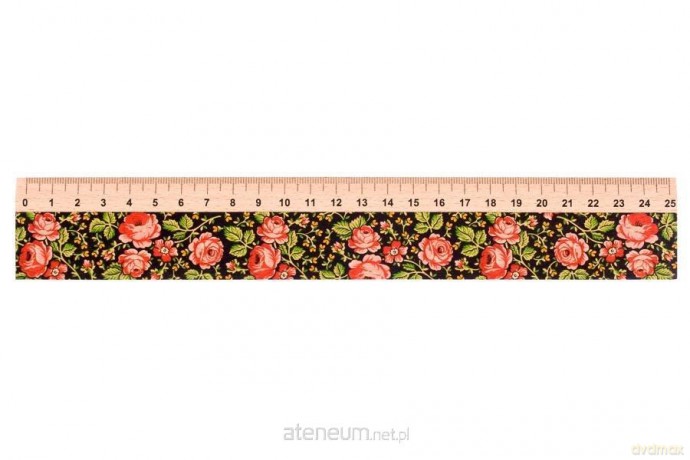 Linijka drewniana 25 cm góralska czarna