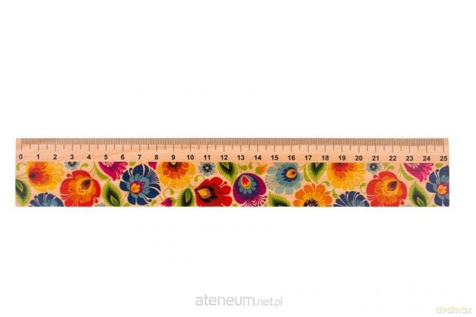 Linijka drewniana 25 cm łowicka eko