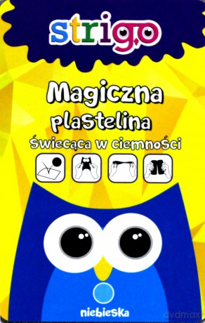 Magiczna plastelina - świecąca w ciemnościach niebieska