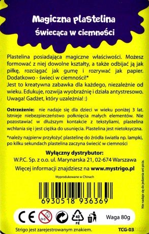 Magiczna plastelina - świecąca w ciemnościach zielona