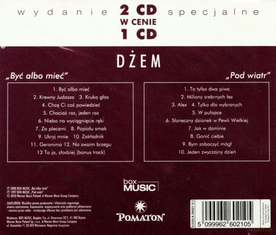 Dżem: Byc albo mieć/ Pod wiatr [2CD]