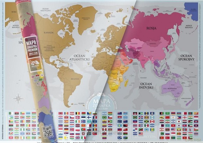 Mapa zdrapka Flagi