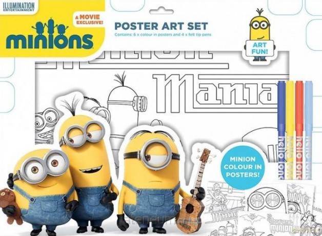 Minionki. Zestaw plakatów do kolorowania