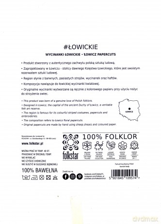Fartuch kuchenny łowicki biały