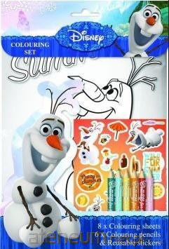 Olaf. Zestaw do kolorowania z kredkami