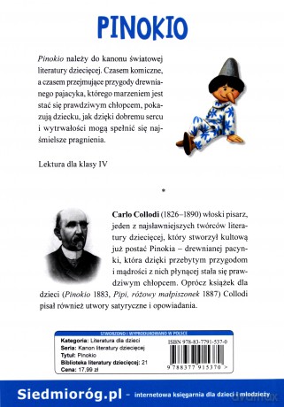 Pinokio - Carlo Collodi [KSIĄŻKA]
