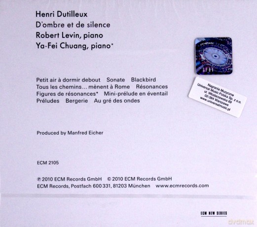 Henri Dutilleux: D'ombre Et De Silence [CD]