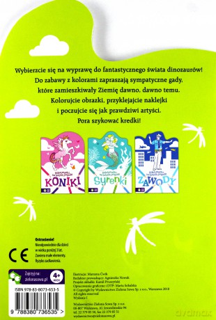 Dinozaury. Kolorowanki na każdą pogodę [KSIĄŻKA]