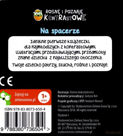 Na spacerze. Rosnę i poznaję. Kontrastowe [KSIĄŻKA]
