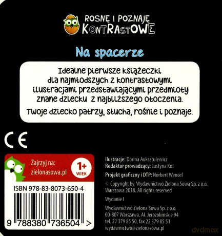 Na spacerze. Rosnę i poznaję. Kontrastowe [KSIĄŻKA]