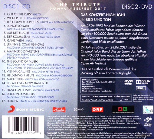 Falco: FALCO Coming Home - The Tribute Donauinselfest 2017 (Live) [CD]+[DVD]