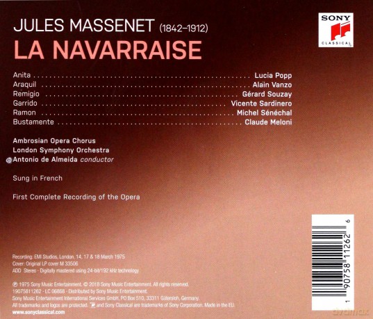 Antonio De Almeida: Massenet: La Navarraise (Remastered) [CD]