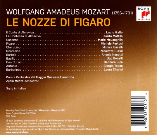 Zubin Mehta: Mozart: Le nozze di Figaro, K. 492 [3CD]