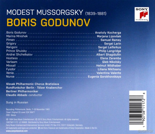Claudio Abbado: Mussorgsky: Boris Godunov [3CD]
