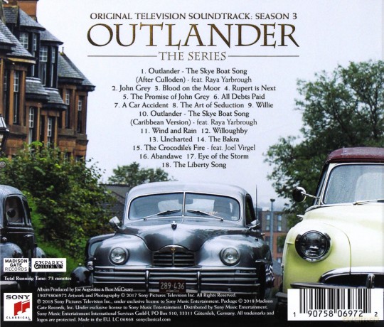 Outlander Season 3 soundtrack (Bear McCreary) [CD]