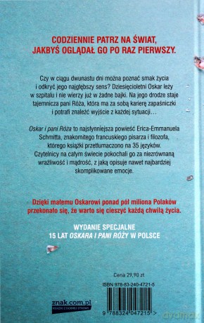 Oskar i Pani Róża (wydanie specjalne) - Eric-Emmanuel Schmitt [KSIĄŻKA]