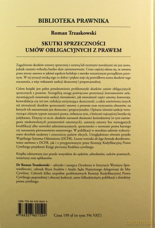 Skutki sprzecznych z prawem umów obligacyjnych - Roman Trzaskowski [KSIĄŻKA]