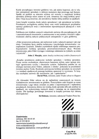 Sprzedaż i krótka sprzedaż - Elder Alexander [KSIĄŻKA]