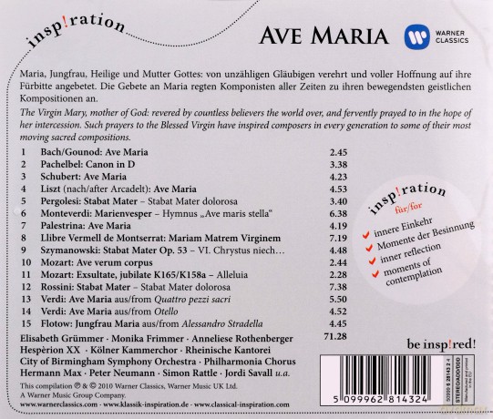 Various Artists :Ave Maria [CD]