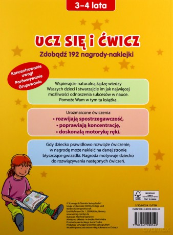 Ucz się i ćwicz, 3-4 lata [KSIĄŻKA]