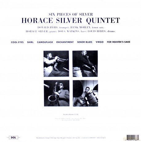Horace Silver: 6 Pieces Of Silver [Winyl]