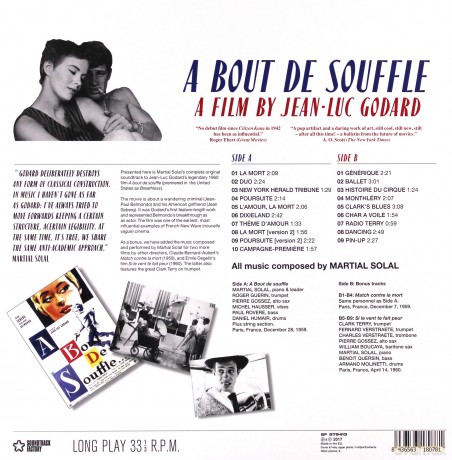 Martial Solal: A Bout De Souffle Ost + 9 Bonus Tracks! (Deluxe Gatefold Edition) [Winyl]