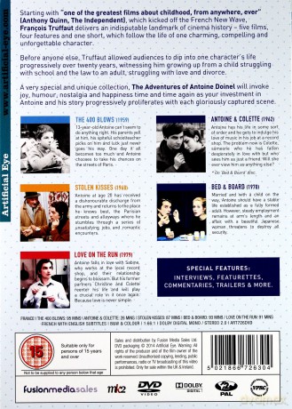 Adventures Of Antoine Doinel 5 Films By Francois Truffaut (Czterysta batów / Miłość dwudziestolatków / Skradzione pocałunki / Małżeństwo / Uciekająca miłość) [4DVD]